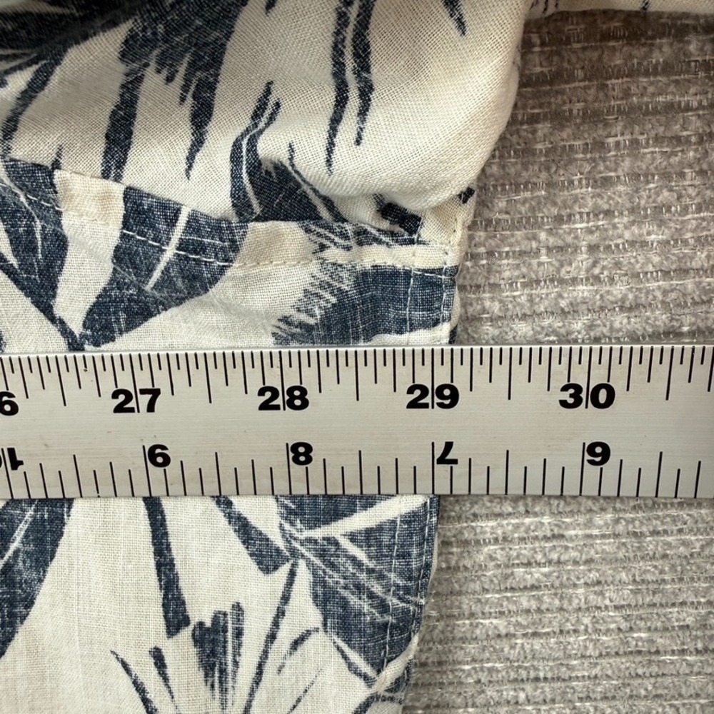 Reyn Spooner Sz 3XL Blue White Abstract Bold Frond Tribal Hawaiian Kloth Popover - Picture 7 of 13
